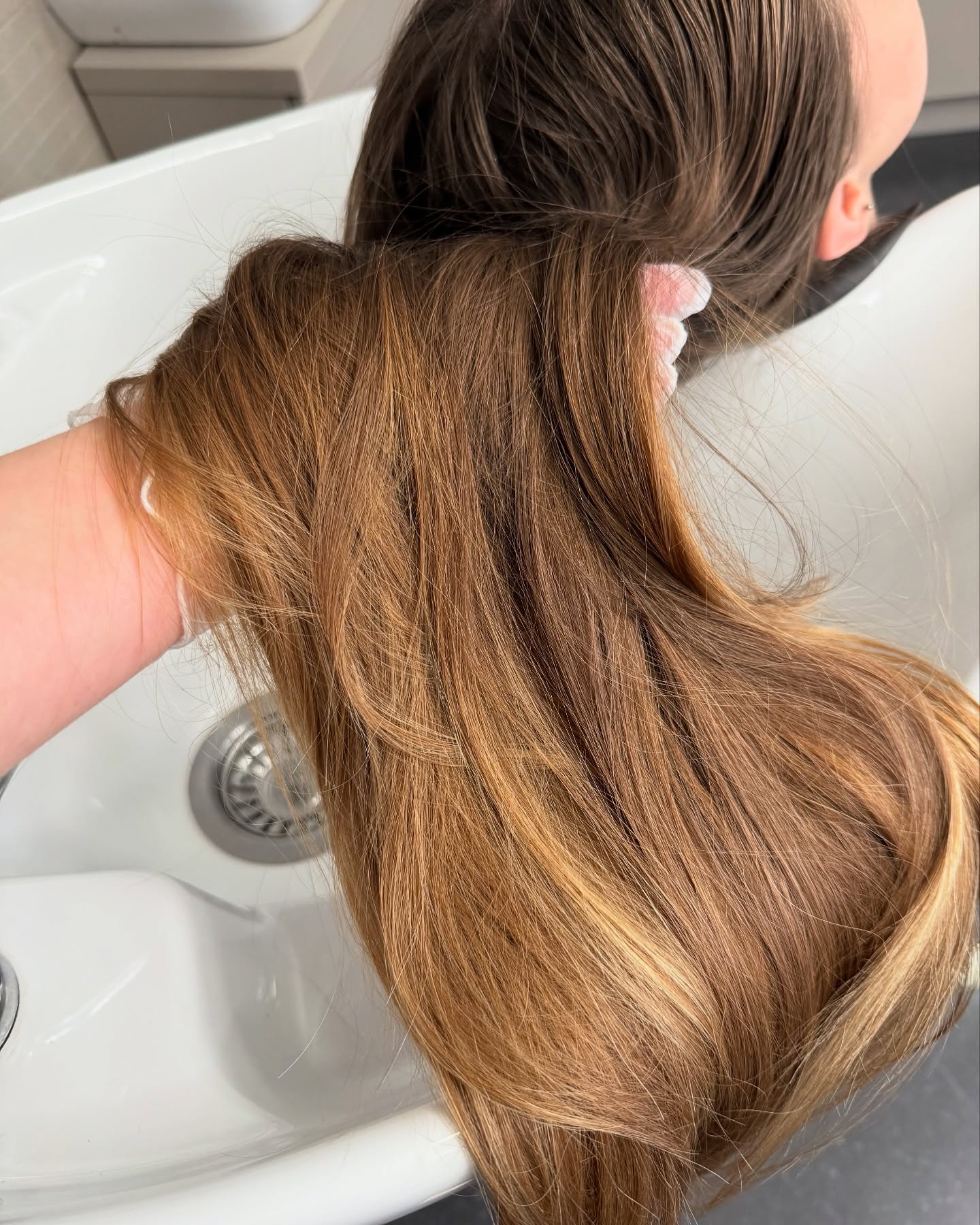 Karamelinis balajažas — plaukų darbas Klaipėdoje, Seaside Hair Master